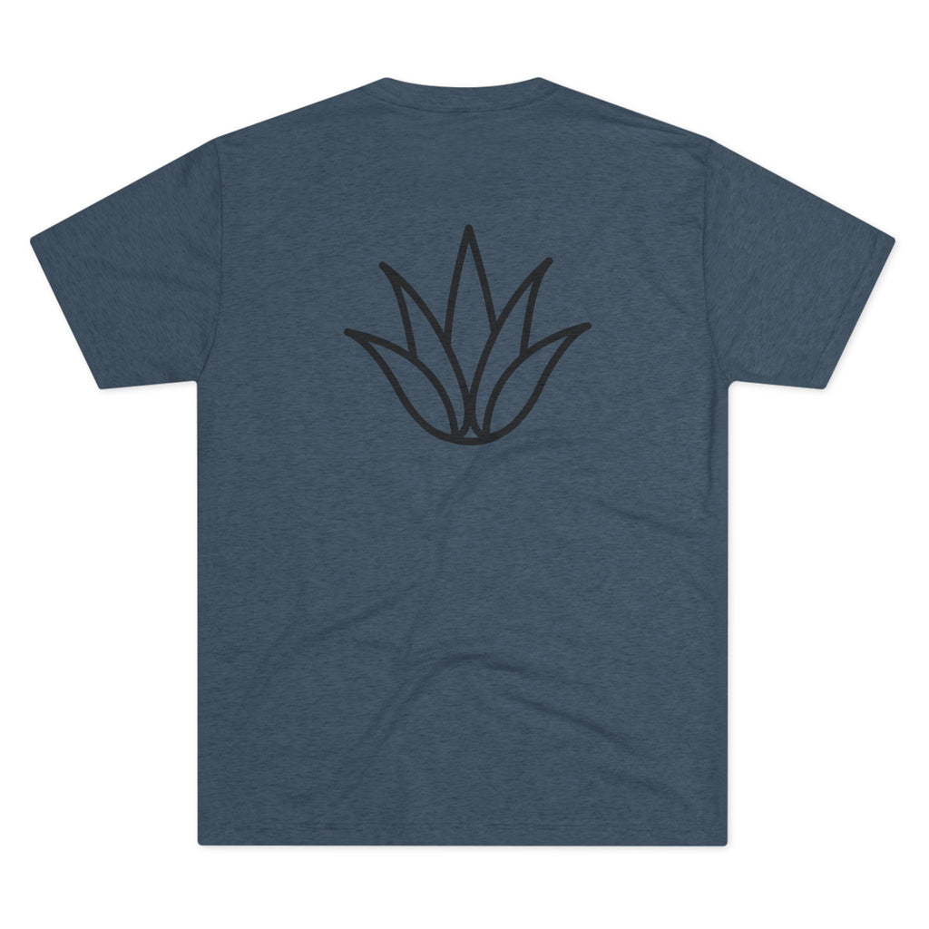 White box logo (front), outline agave (back)