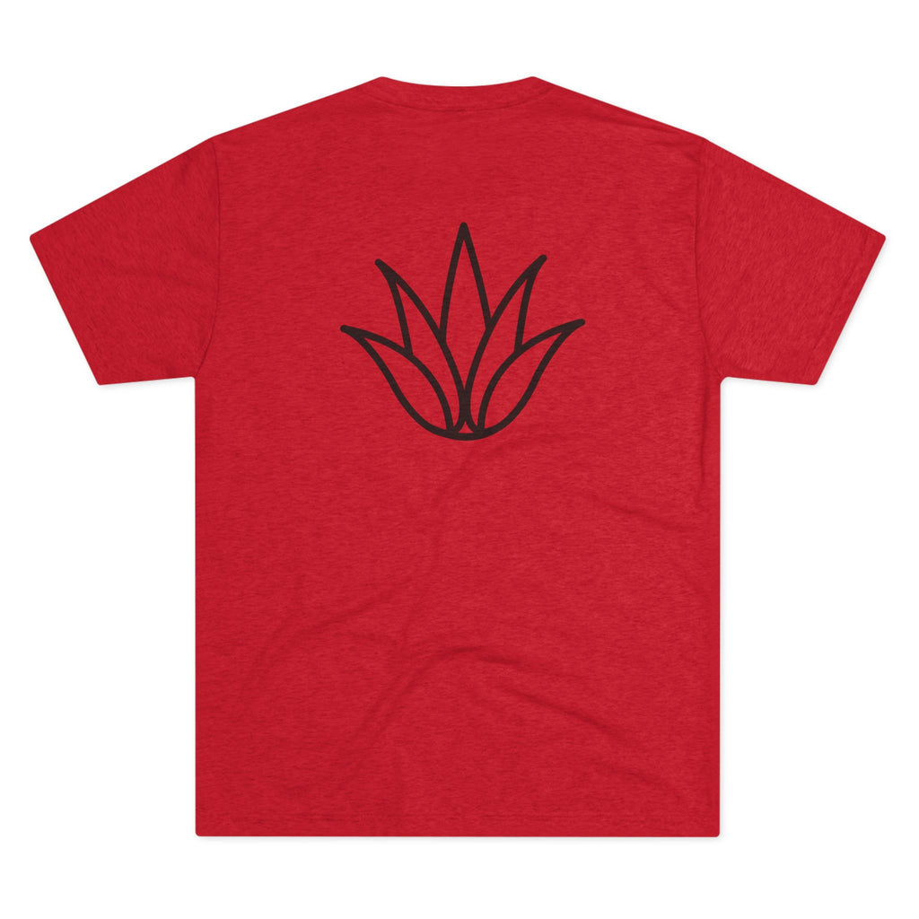 White box logo (front), outline agave (back)